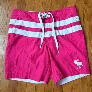 Abercrombie & Fitch Morgan Mountain Board Shorts Men’s Large Pink 7” Inseam